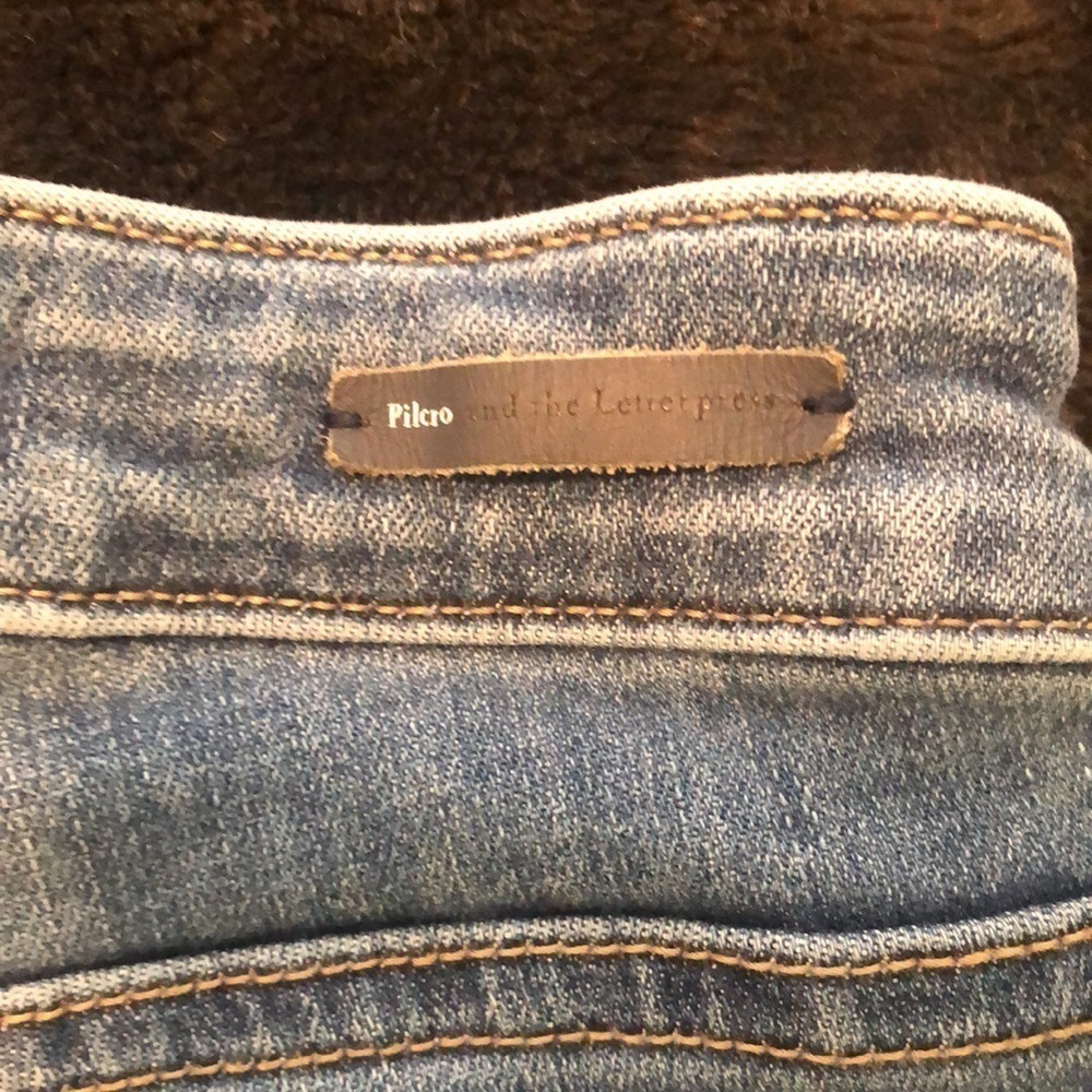 Pilcro by Anthropologie high rise denim legging blue jeans w front & back pocket - Picture 8 of 12
